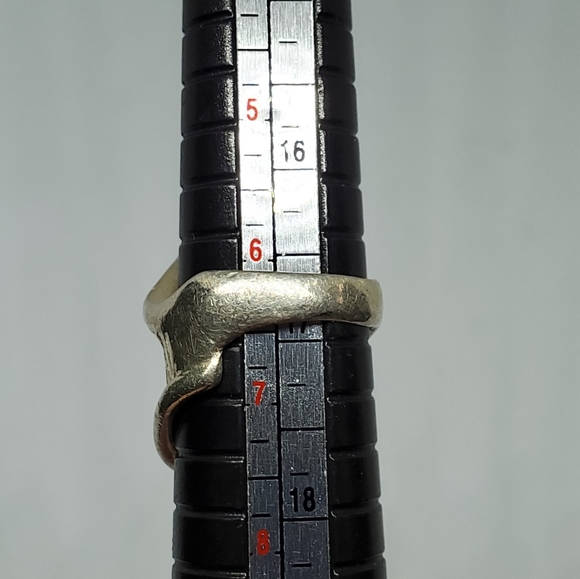 SOLD Modernist Sterling Silver Multicolor Agate Ring - Picture 6 of 11